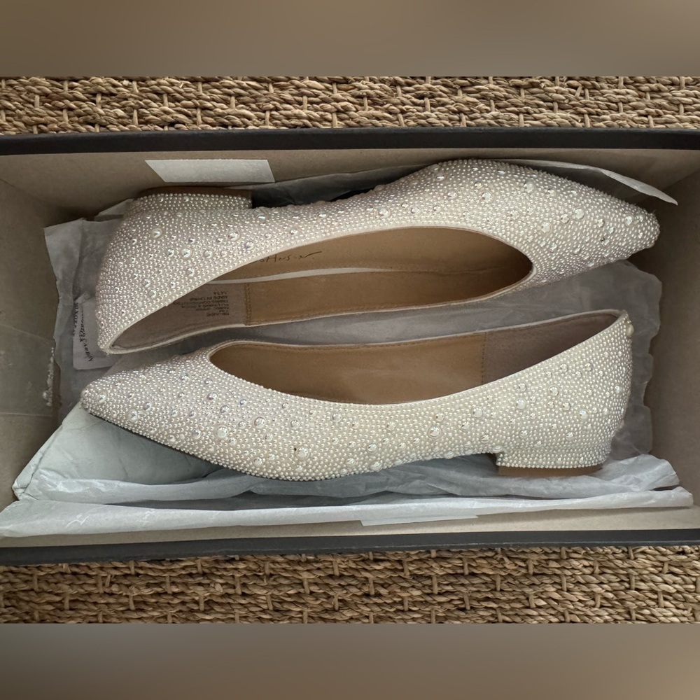 Betsey Johnson Bridal Pearl Flats